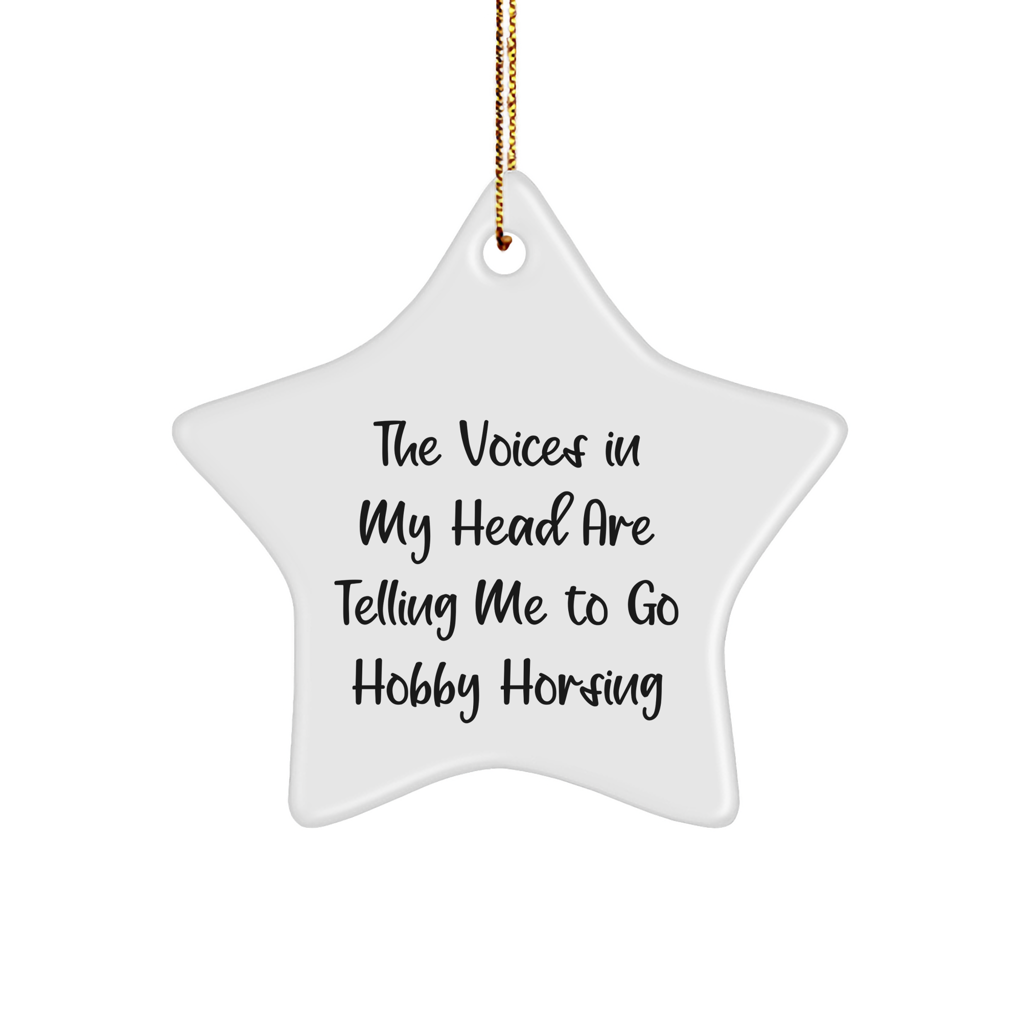 Funny Hobby Horsing Gifts from Friends - Star Ornament for Men, Women, or Family - Inspirational Quote, Perfect Christmas Unique Gifts for Hobby Horsing Enthusiasts - Image 1