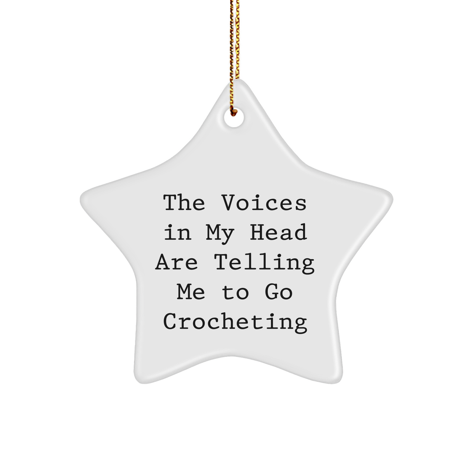 Funny Crocheting Gifts: Inspirational Star Ornament for Crocheting Enthusiasts, Gifts from Friends, Gifts for Crocheting Women - Image 1