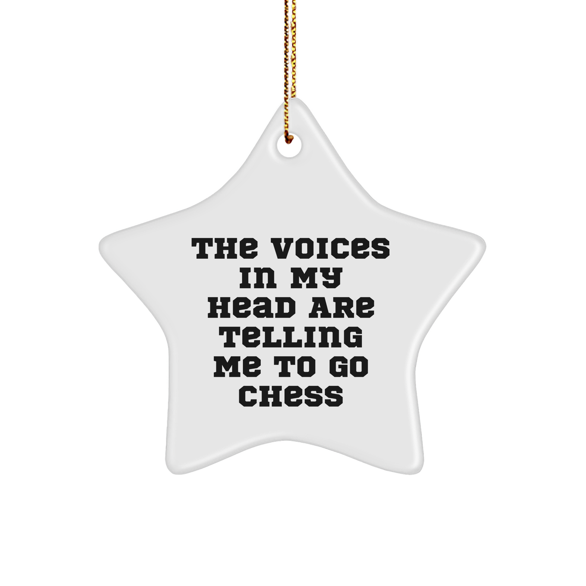 Funny Chess Gifts from Friends - Star Ornament for Men and Women on Christmas - Image 1