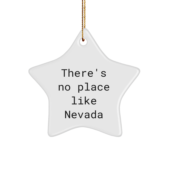 Nevada Star Ornament Gifts from Friends - There's No Place Like Nevada, Christmas Unique Presents for Men Women Family - Image 1