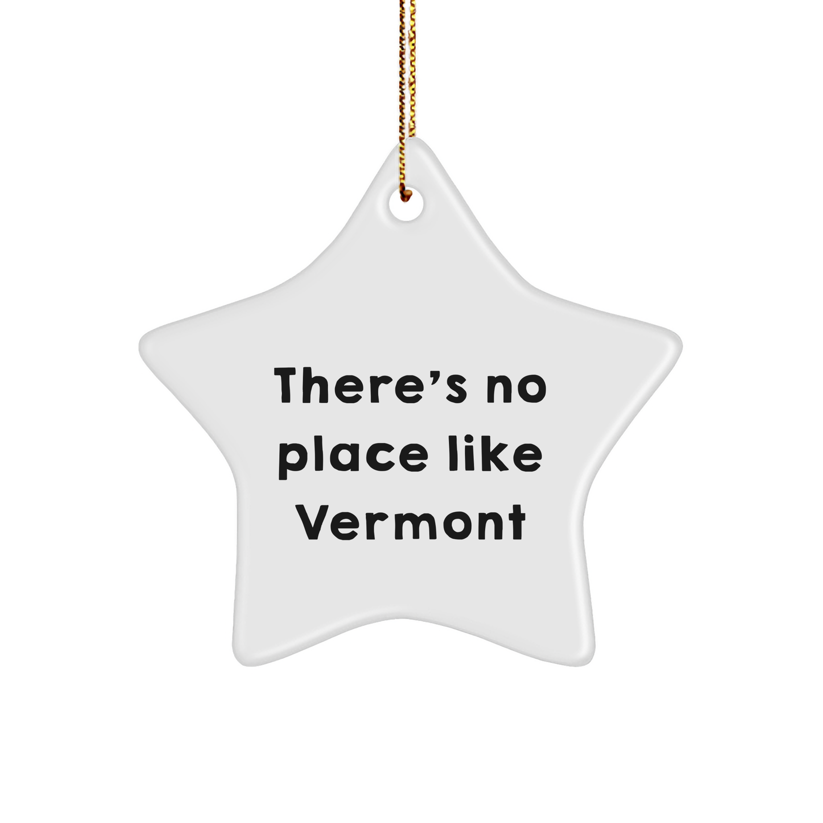Vermont Star Ornament Gifts from Friends to Family, There's No Place Like Vermont, Christmas Unique Presents - Image 1