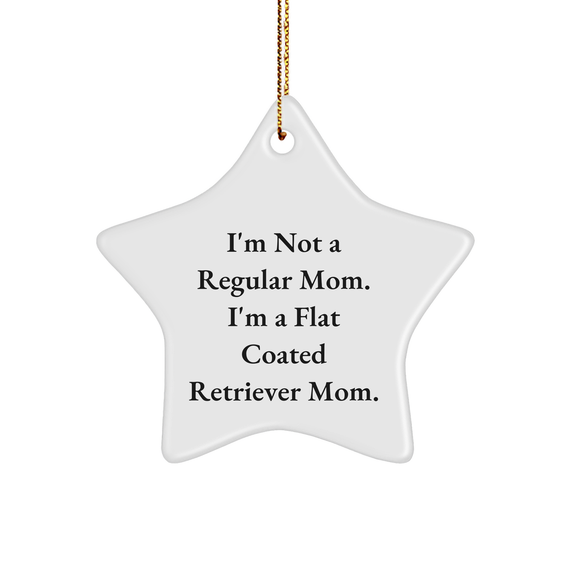 Flat Coated Retriever Dog Mom's Funny Christmas Unique Gift Idea, Star Ornament for Flat Coated Retriever Dog Lovers, Gifts from Friends Family to Flat Coated Retriever Dog Owners - Image 1