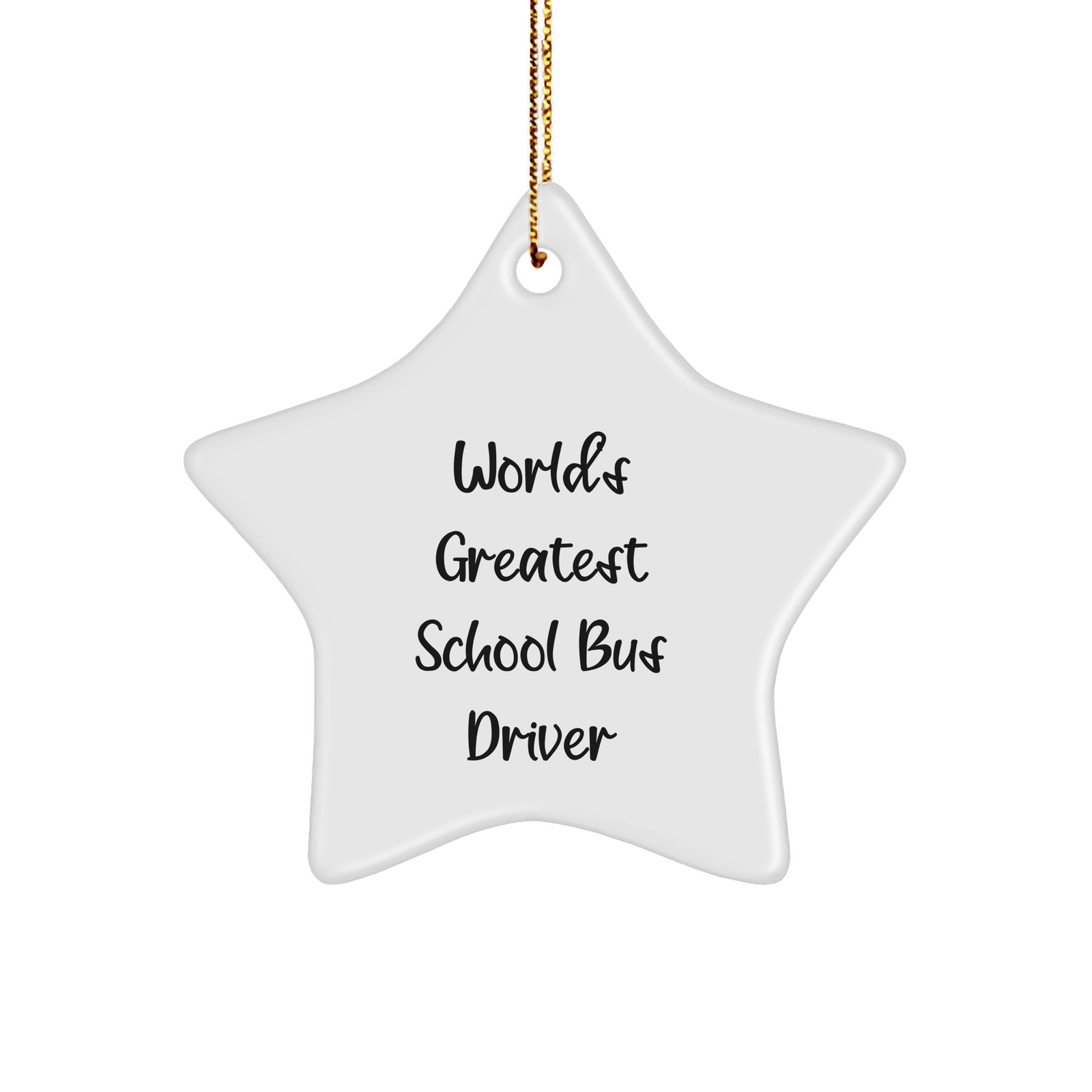 World's Greatest School Bus Driver Star Ornament, Funny School Bus Driver Gifts, Christmas Unique Gifts from Men, Gifts for School Bus Driver - Image 1