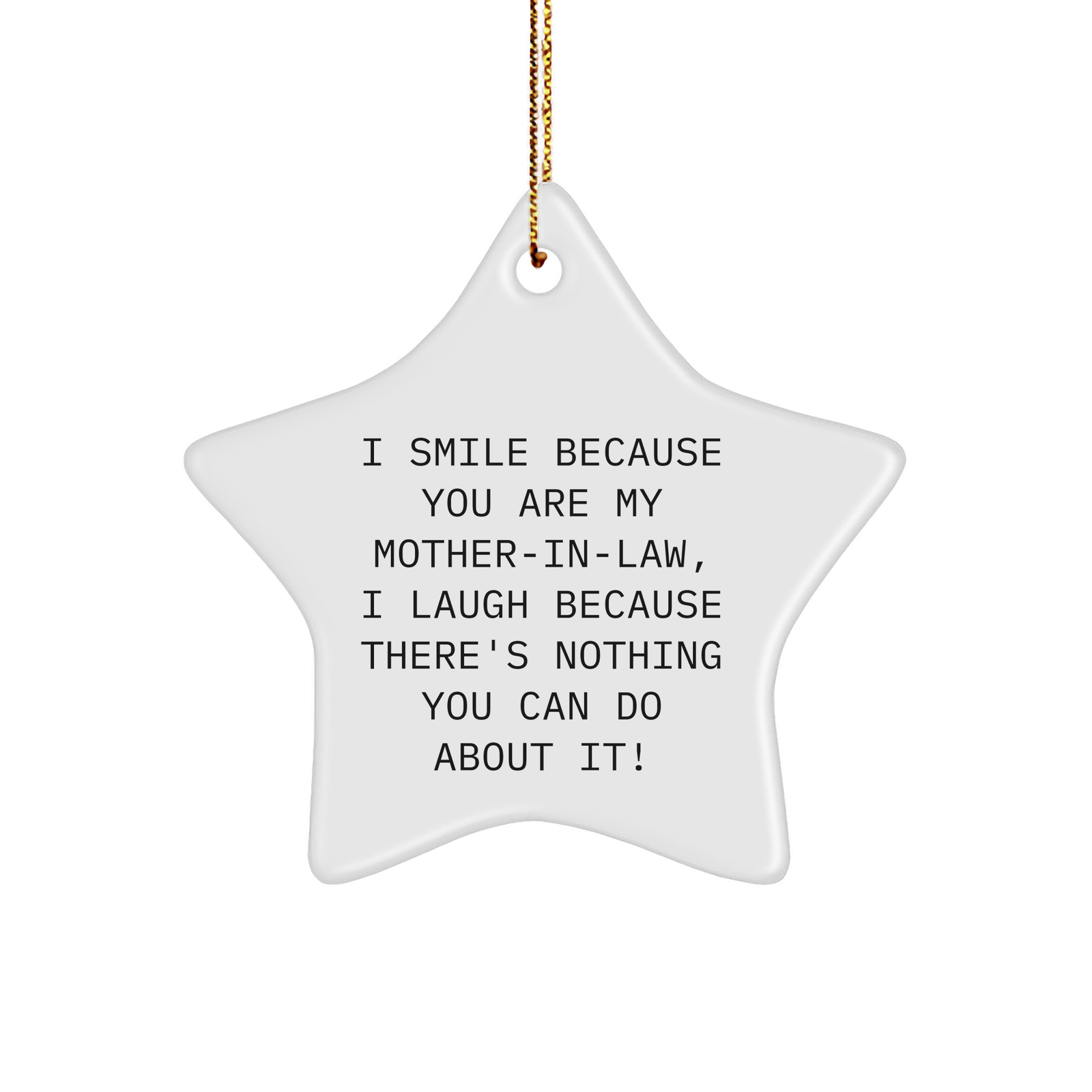 Funny Mom-in-law Gifts from Men, Star Ornament with Heartwarming Quote, Christmas Unique Presents for Her, Gifts from Family - Image 1