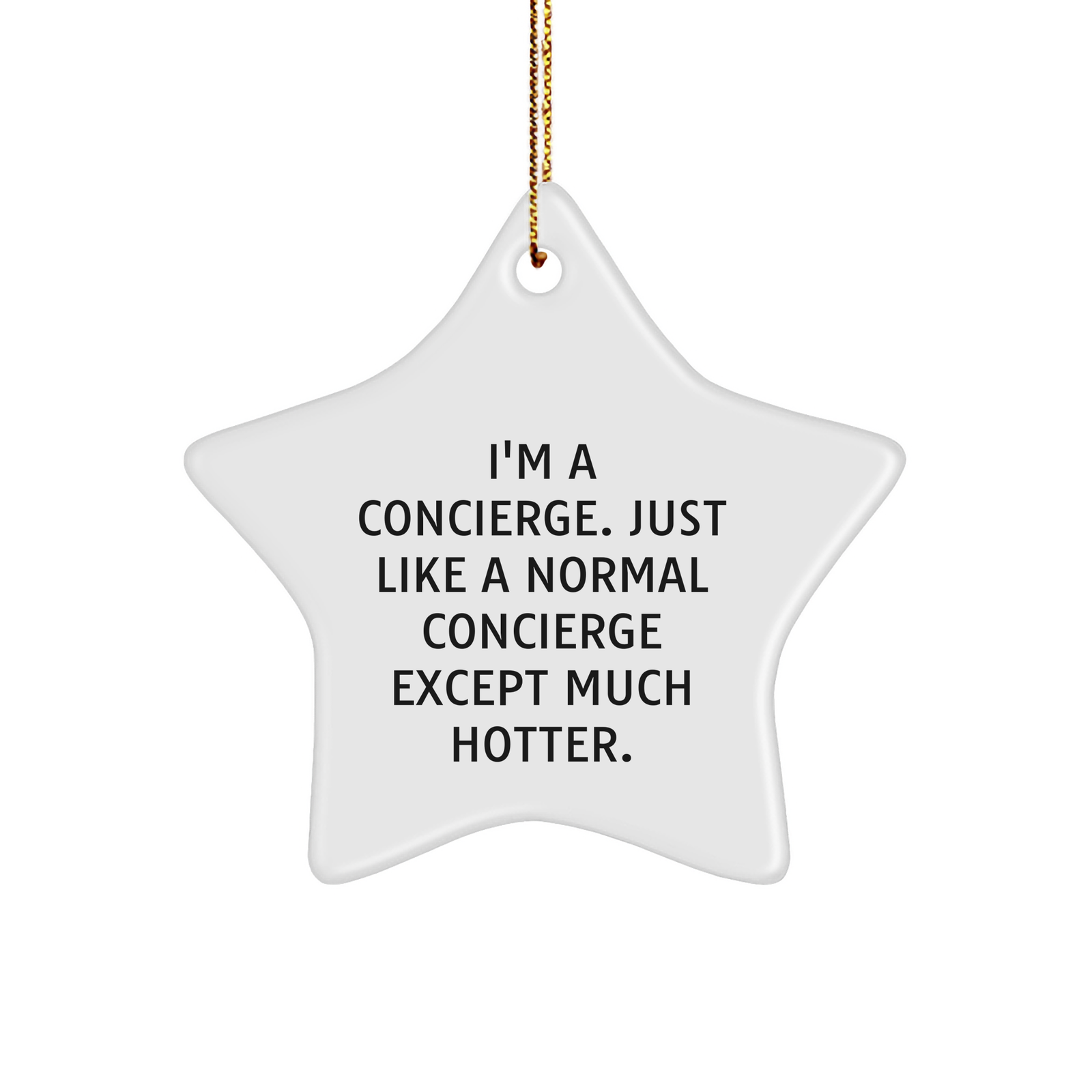 Funny Concierge Gifts - I'm A Concierge, Star Ornament for Christmas - Gifts from Friends, Family, Coworkers for Concierge - Image 1