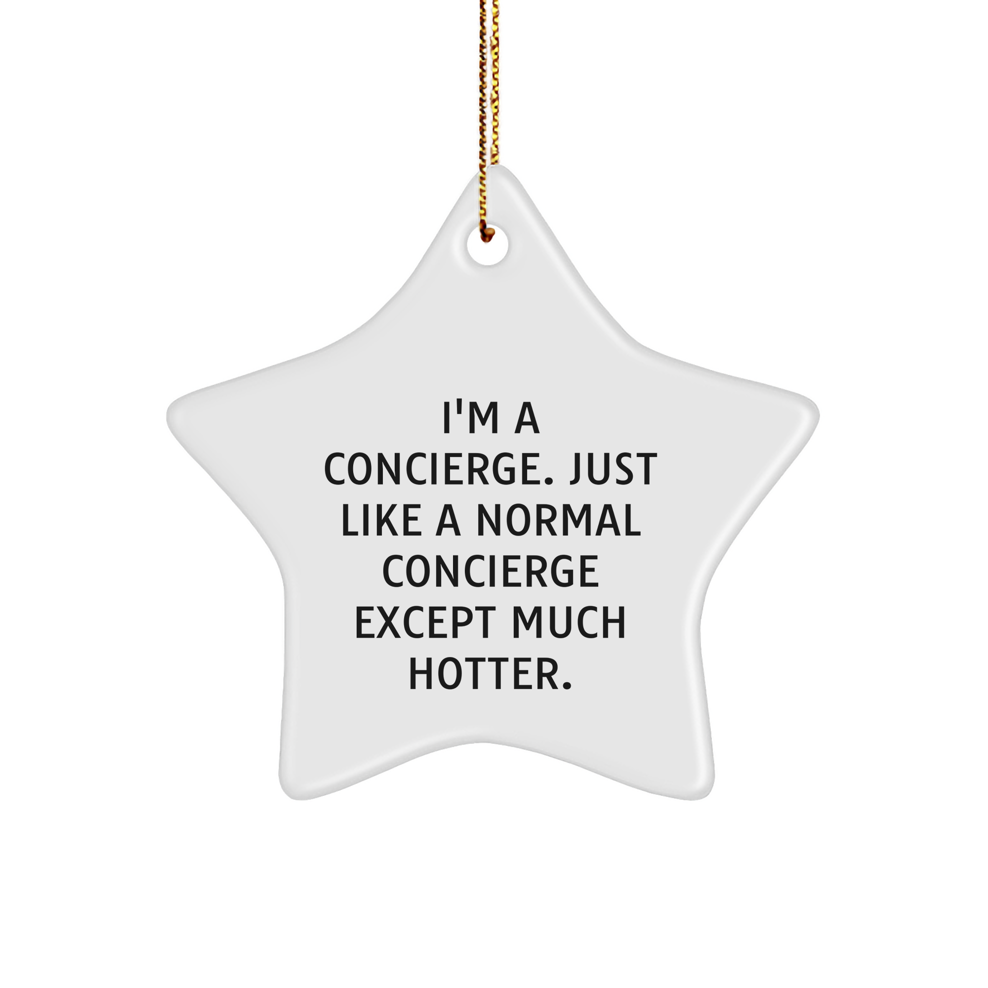 Funny Concierge Gifts - I'm A Concierge, Star Ornament for Christmas - Gifts from Friends, Family, Coworkers for Concierge - Image 1