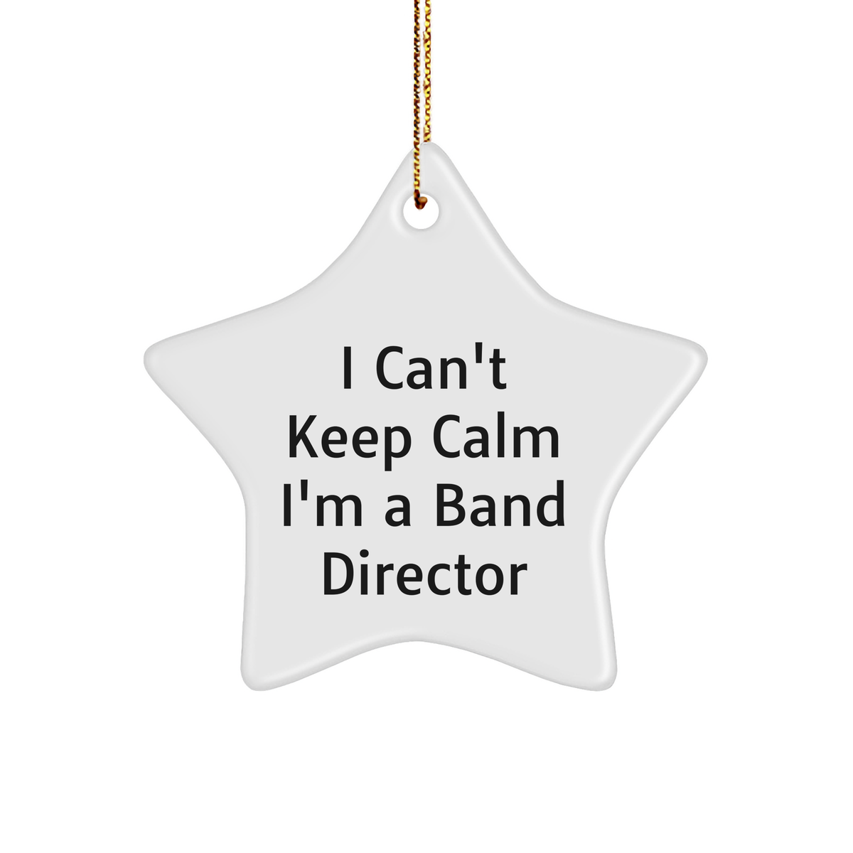Funny Band Director Gifts - I Can&#39;t Keep Calm I&#39;m A Band Director Star Ornament, Perfect for Christmas - Image 1