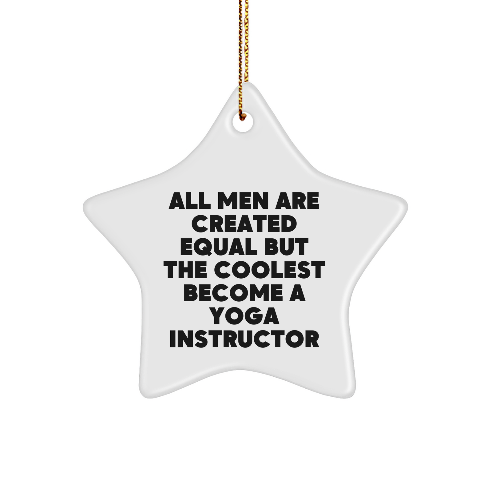 Funny Yoga Instructor Gifts from Friends, Unique Star Ornament for Men, Inspirational Christmas Decor - Image 1