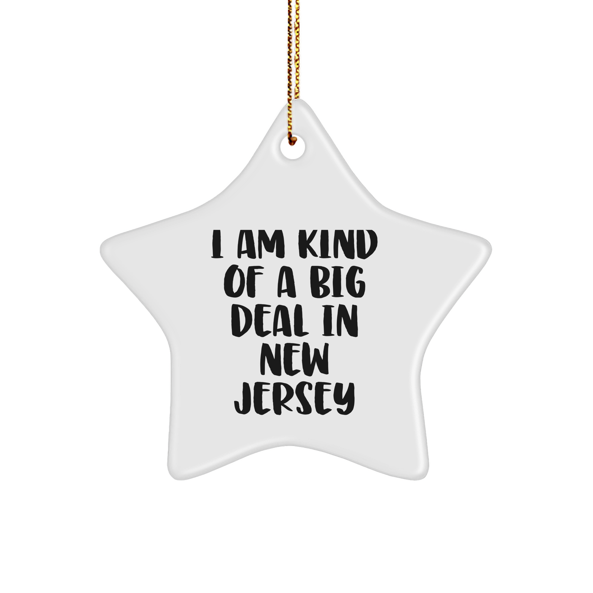 I Am Kind Of A Prime Selection In New Jersey Star Ornament, Gifts from Men to Friends in New Jersey, Christmas Unique Gifts - Image 1