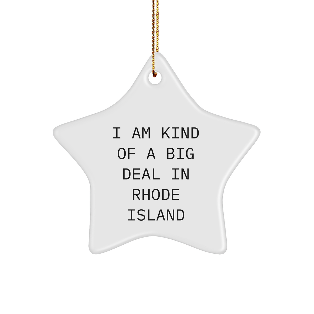 I Am Kind Of A Prime Selection In Rhode Island - Star Ornament for Rhode Island Gifts, Funny Christmas Decorations - Image 1