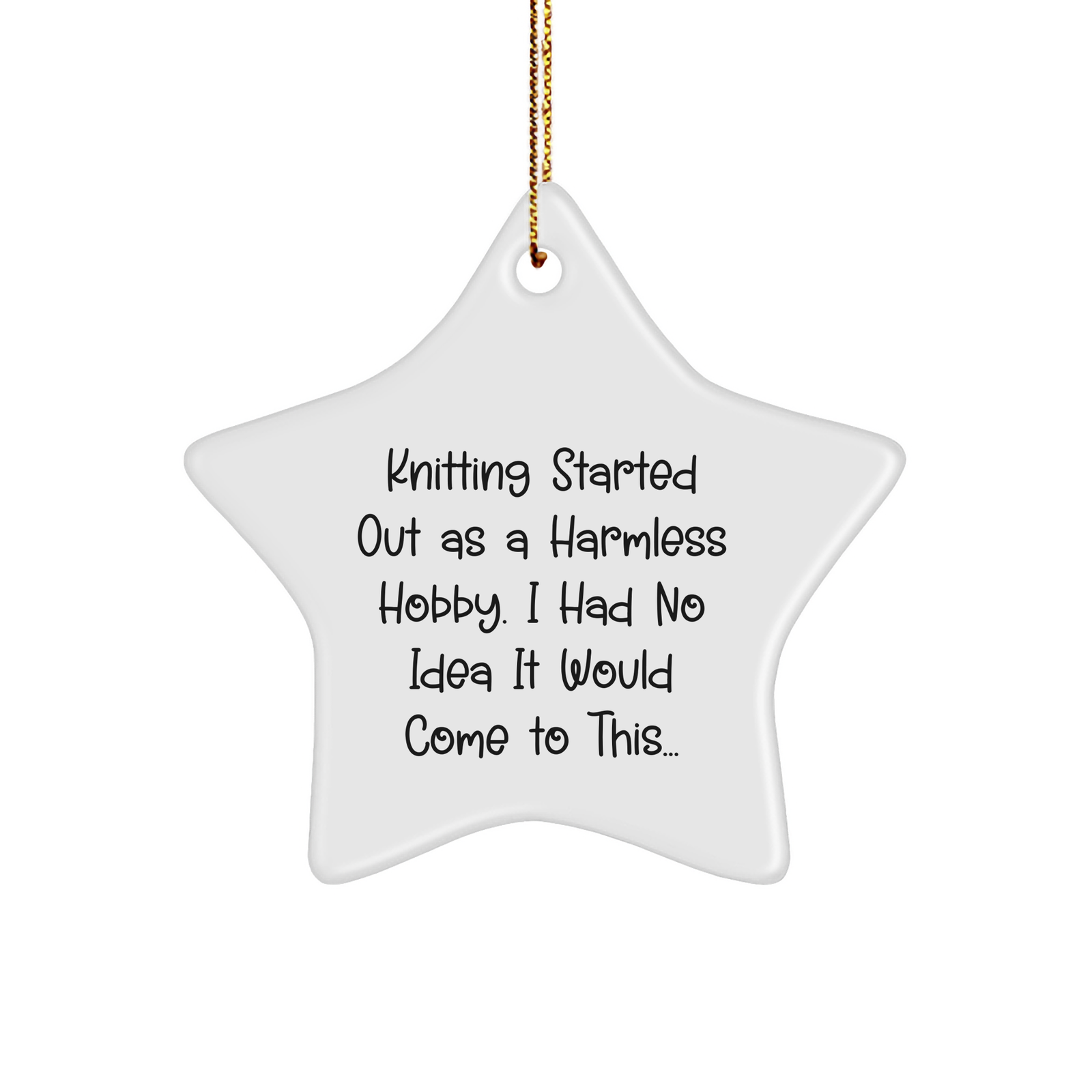 Knitting Star Ornament Gifts from Friends for Knitting Enthusiasts - Image 1