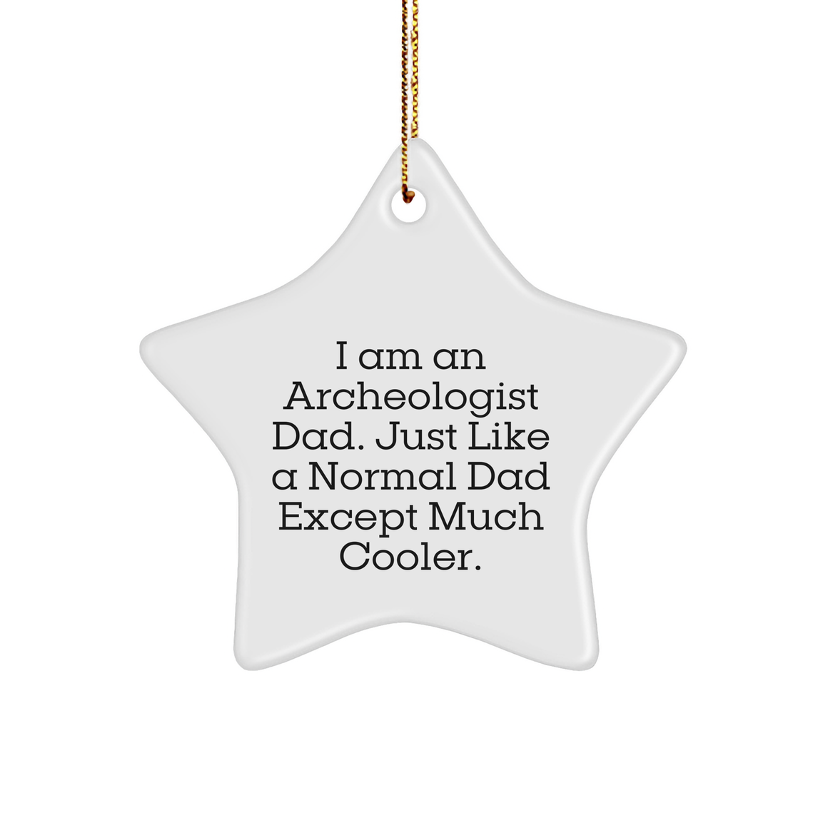 Archeologist Dad Gifts: Funny Star Ornament for Christmas - Archeologist Husband and Father - Unique Archeology Inspired Gifts for Men and Dads Who Love Adventure - Image 1