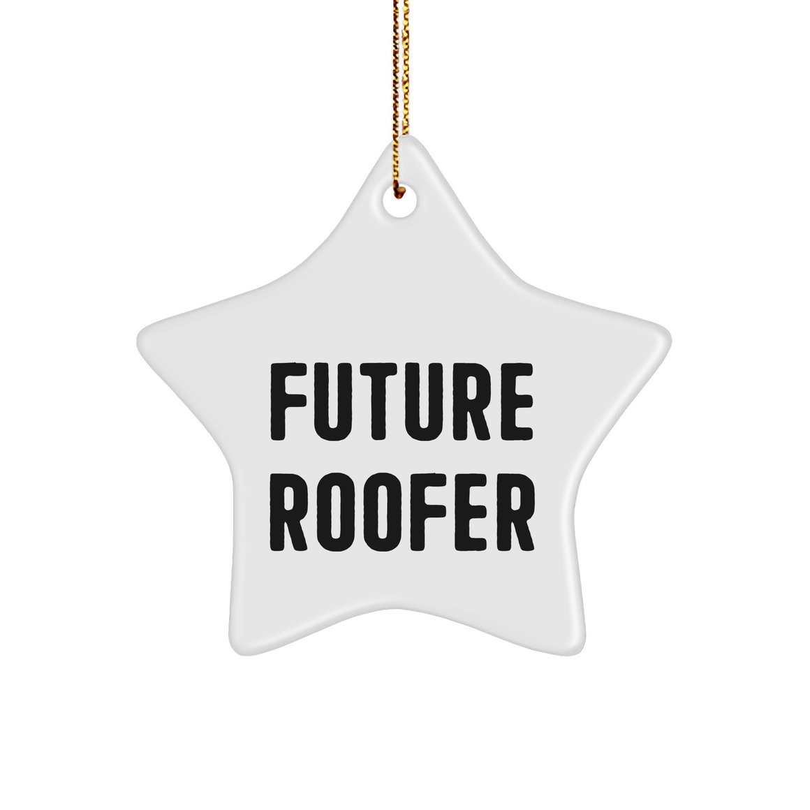 Future Roofer Star Ornament Funny Gifts for the Roofer in Your Life, Inspirational Quote for the Next Generation of Roofers, Christmas Unique Gifts for Him or Her - Image 1