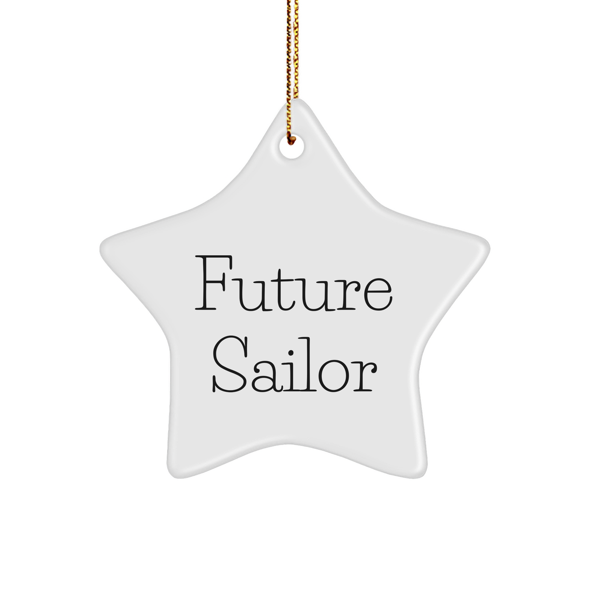 Future Sailor's Christmas Unique Gift: Star Ornament, Humorous Quote, and Durable Design, Gifts from Family for Future Sailor, Perfect for Stress-Free Decorating - Image 1