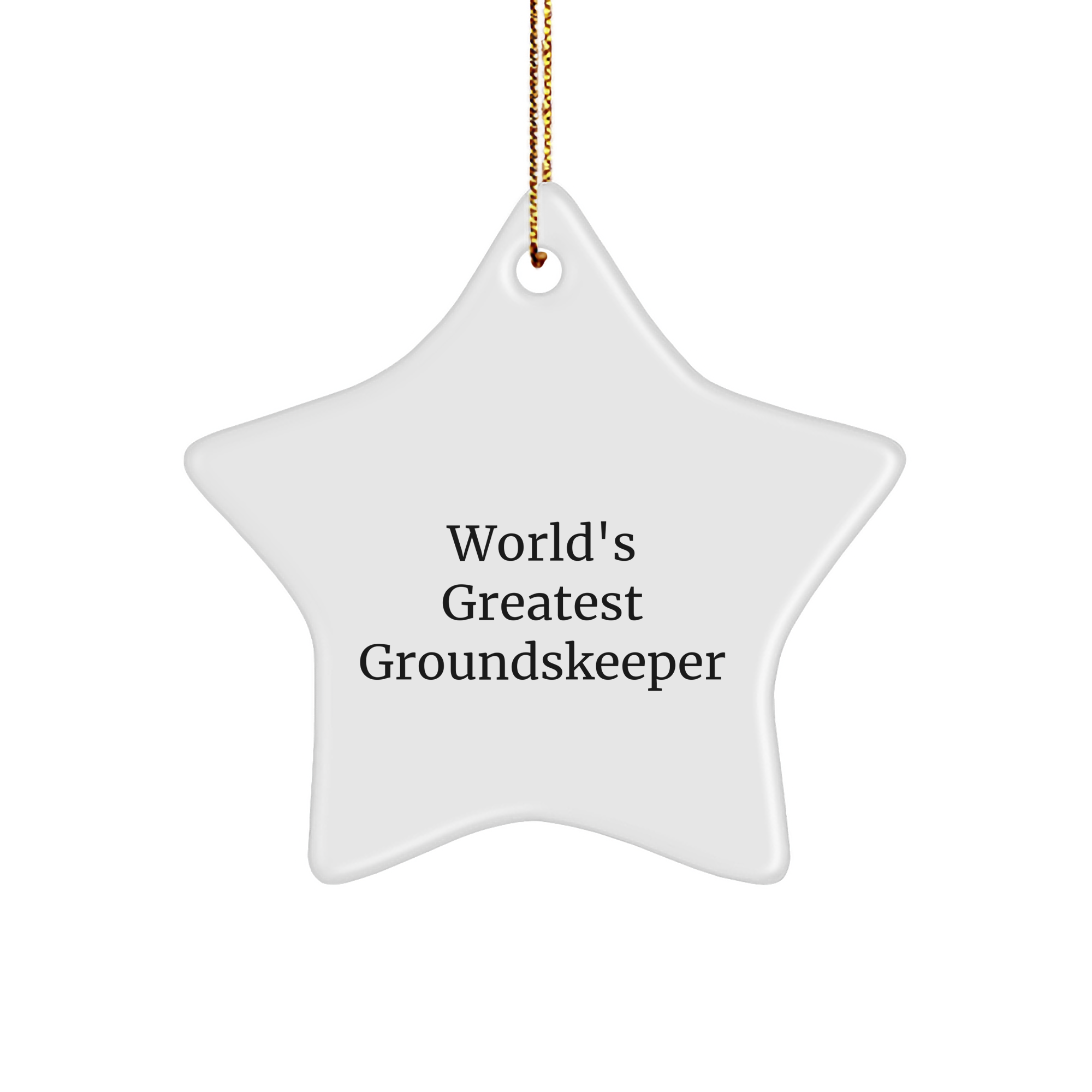 World's Greatest groundskeeper Star Ornament, Gifts from Friends, Christmas Unique Gifts for groundskeeper - Image 1