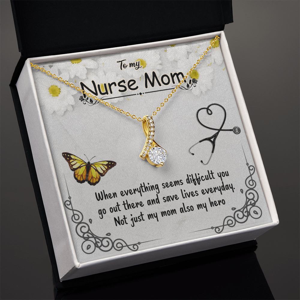 Not Just My Mom, Also My Hero – Nurse Mom Necklace