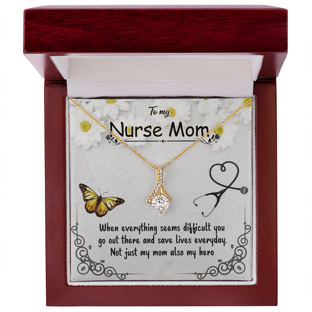 Not Just My Mom, Also My Hero – Nurse Mom Necklace