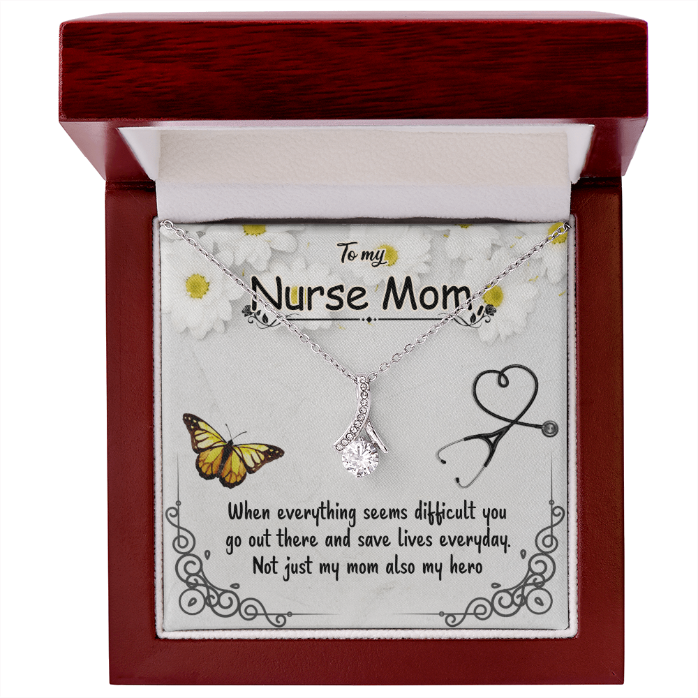 Not Just My Mom, Also My Hero – Nurse Mom Necklace
