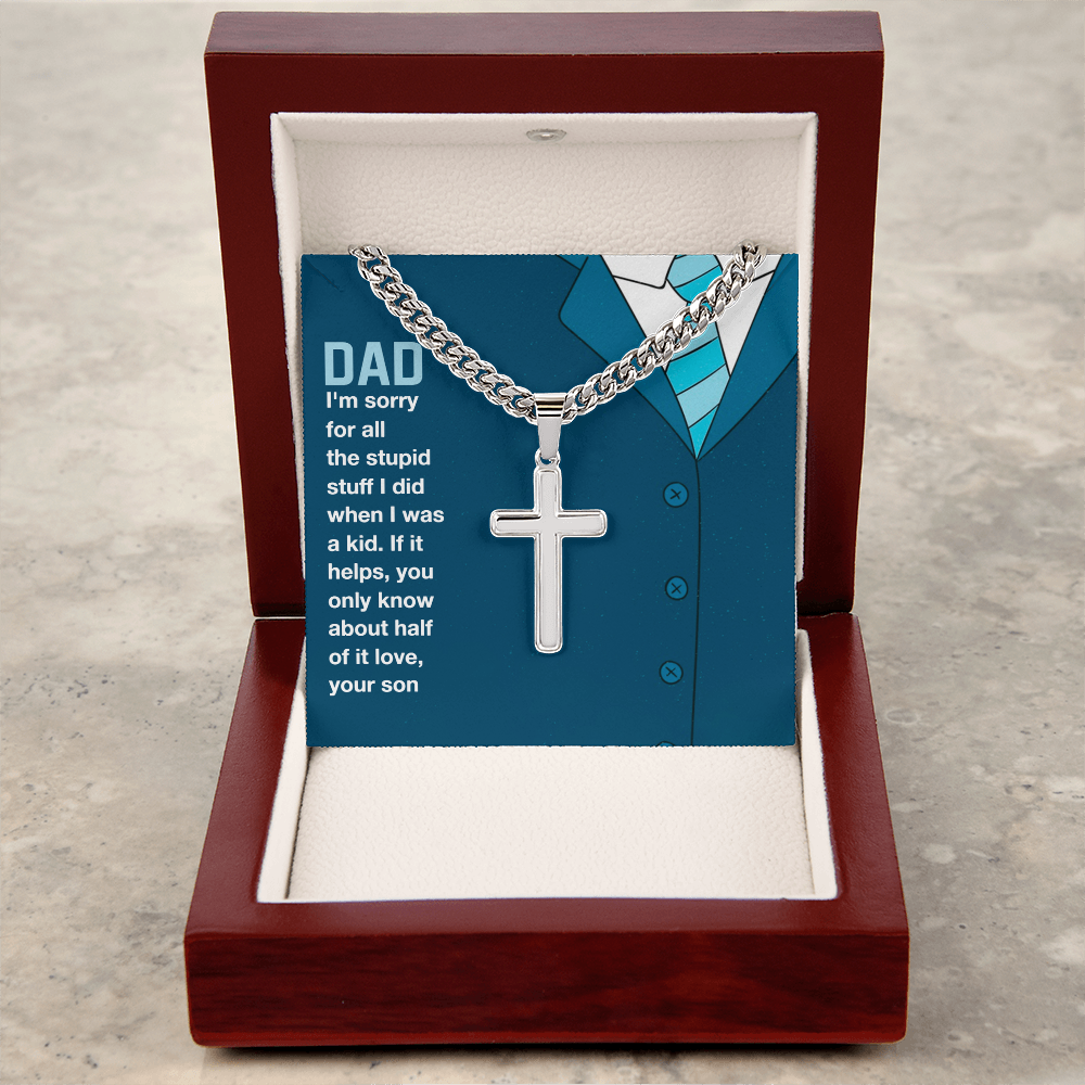 Dad, About That..,,, Cross & Cuban Chain Gift Set