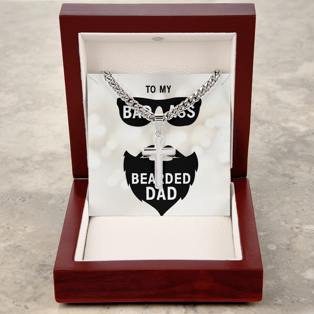 To My Badass Bearded Dad – Cross & Cuban Chain Gift Set