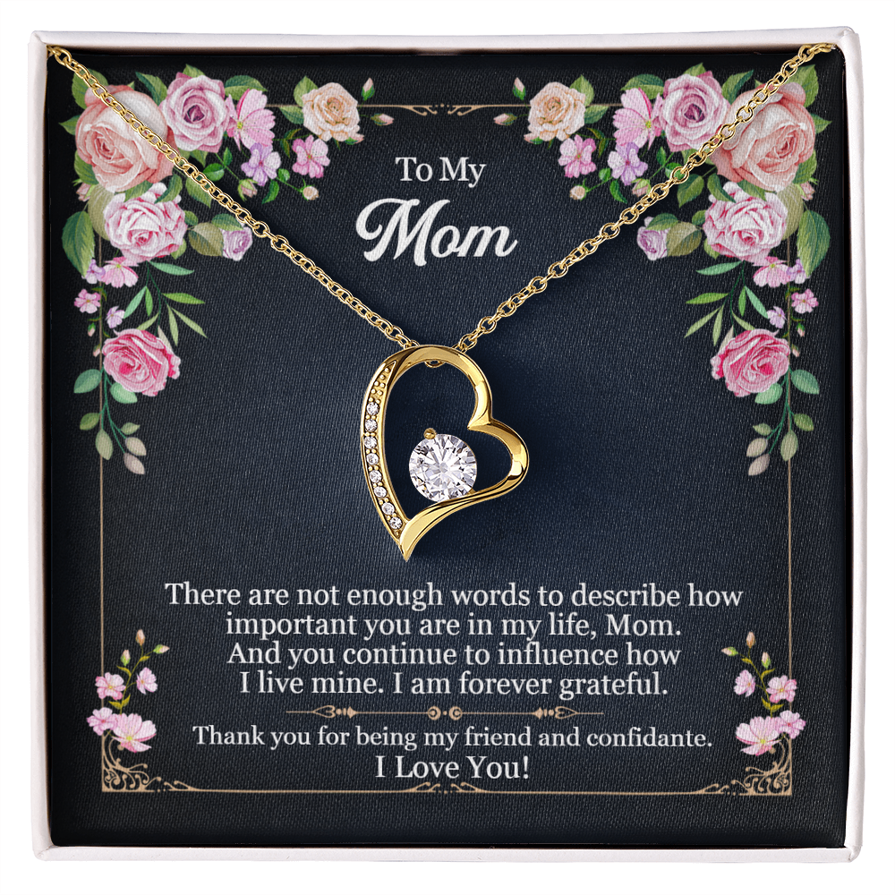 Mom There Are No Words Forever Love Necklace