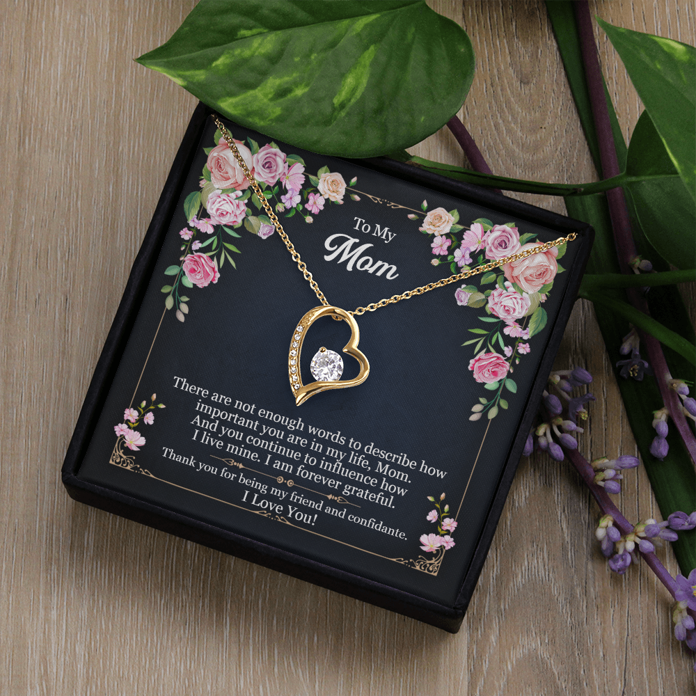 Mom There Are No Words Forever Love Necklace