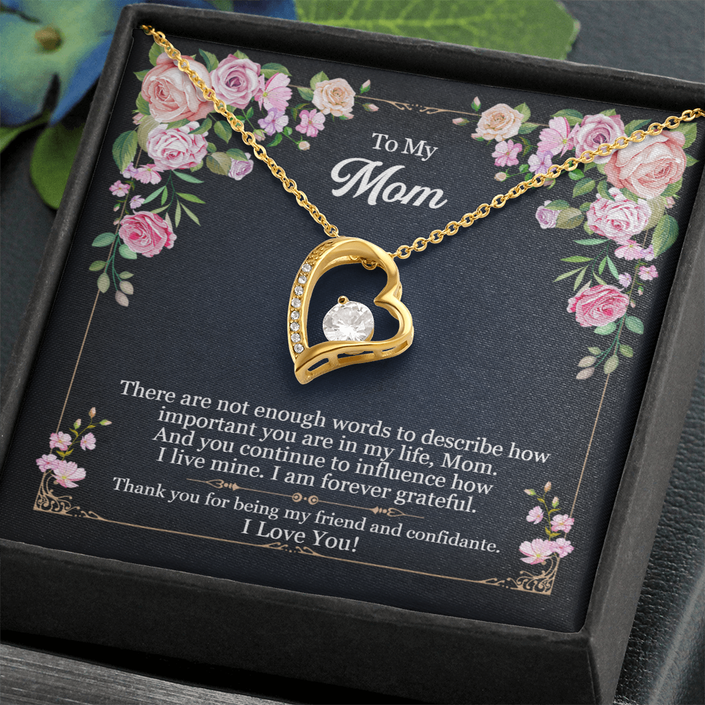 Mom There Are No Words Forever Love Necklace