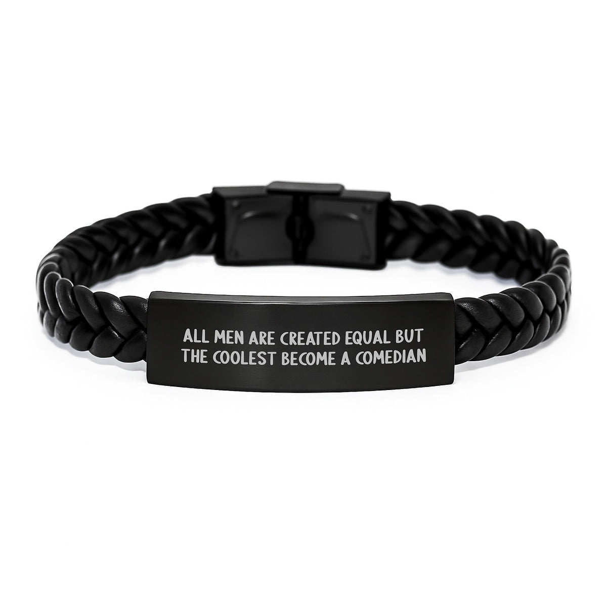 Funny Comedian Quote Interlaced Leather Bracelet Gifts for Men Graduation Unique - Image 1