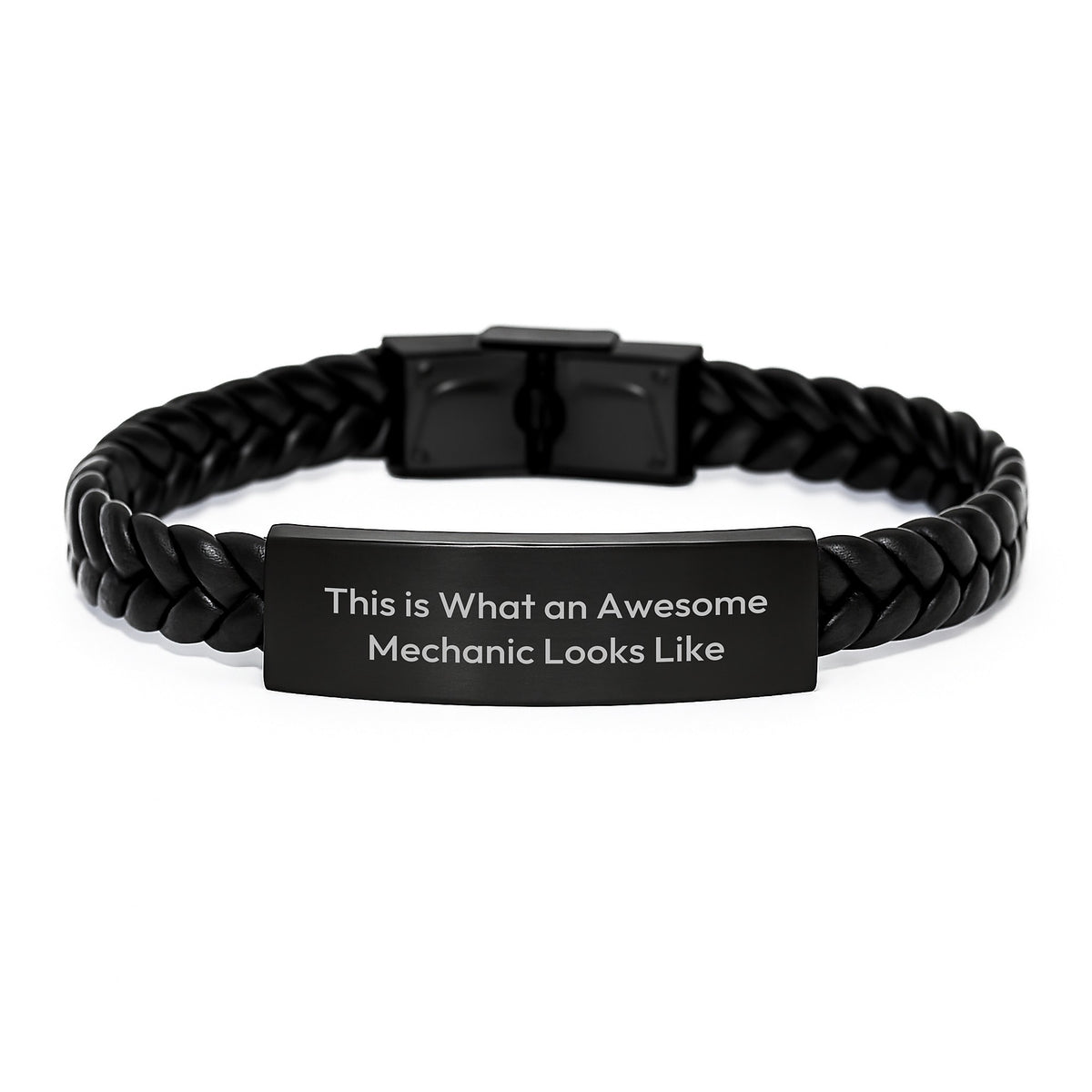Mechanic Inspired Interlaced Leather Bracelet Gifts from Friends to Mechanic Men for Christmas Unique Presents - Image 1