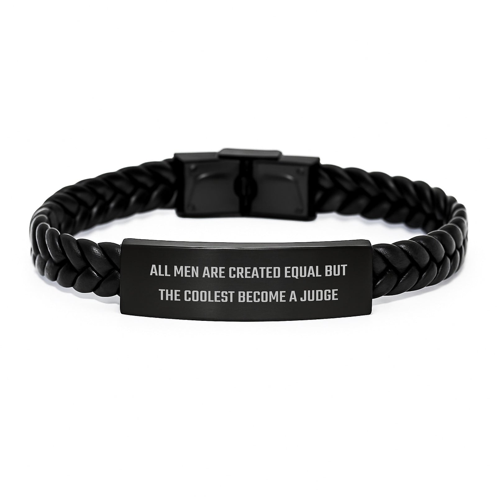 Inspirational Judge Gifts, Funny Interlaced Leather Bracelet for Men, Graduation Unique Gifts from Friends, Coolest Judge Accessories - Image 1