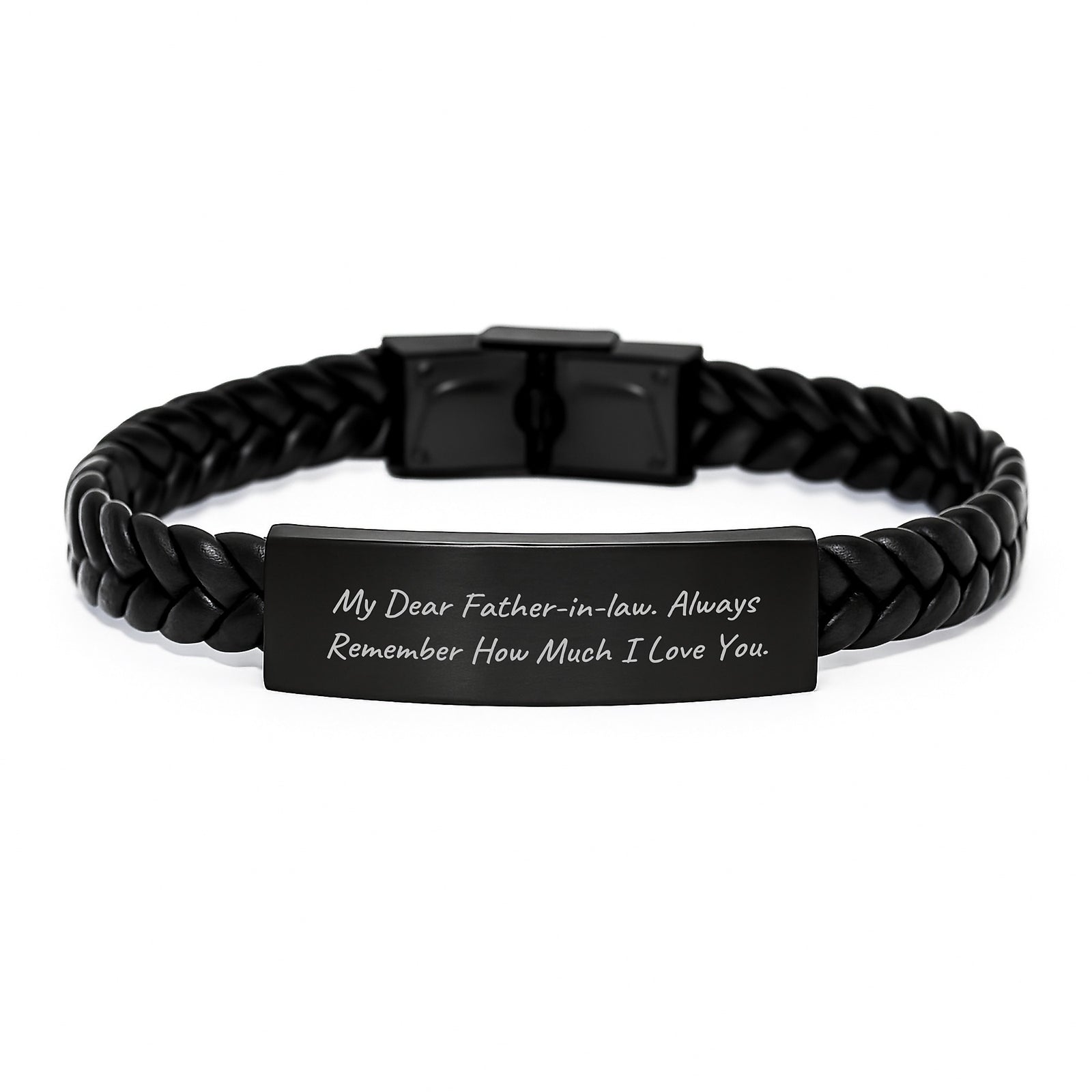 Birthday Gift Interlaced Leather Bracelet for Her Present Father-in-law - Image 1