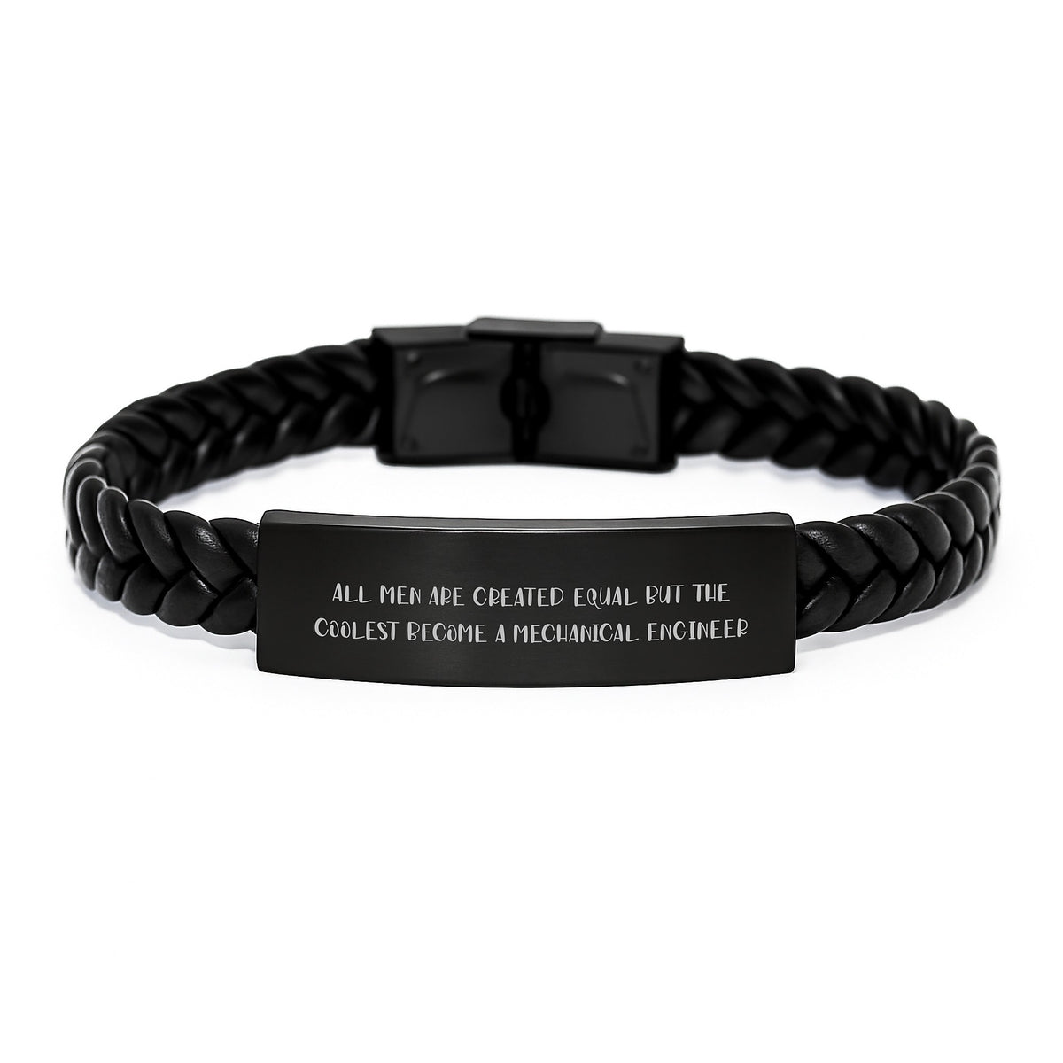 Mechanical Engineer Gifts Funny Quote Interlaced Leather Bracelet for Men from Friends Birthday Unique - Image 1