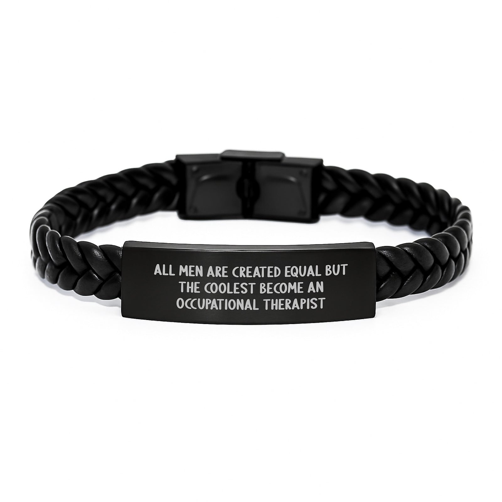 Occupational Therapist Gifts from Men, Funny Quote Interlaced Leather Bracelet, Birthday Unique Gifts for Occupational Therapist - Image 1