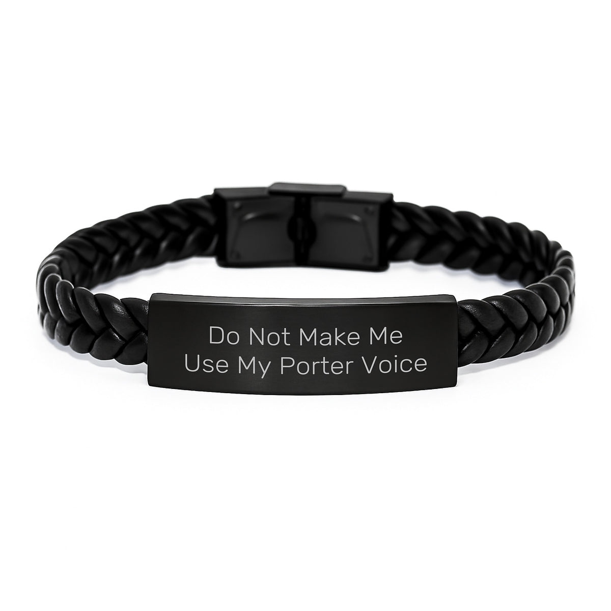 Interlaced Leather Bracelet Gift Stern Reminder for Coworkers - Porter - Image 1