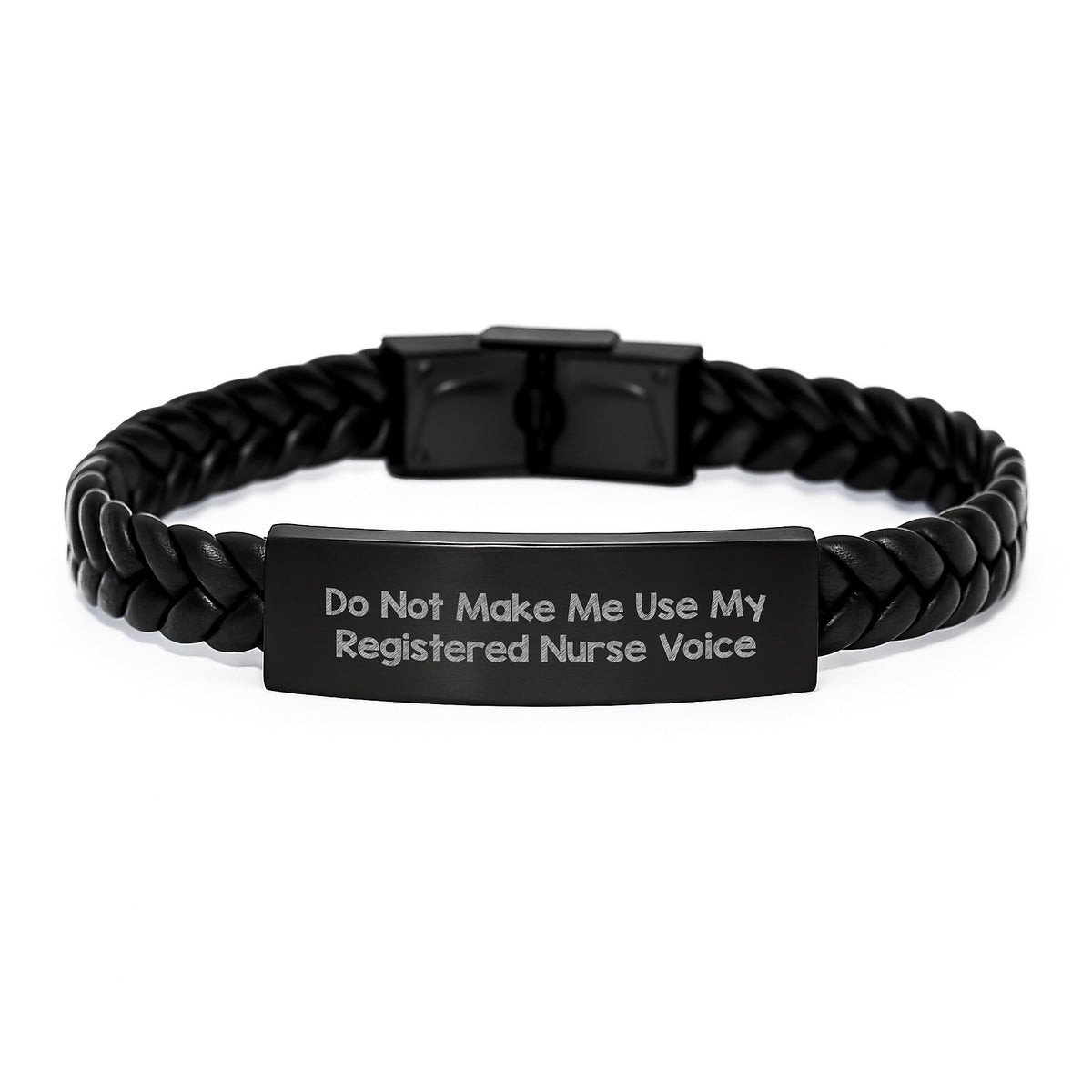 Graduation Unique Gifts for Registered Nurse, Funny Quote Interlaced Leather Bracelet Gifts from Friends to Family - Image 1