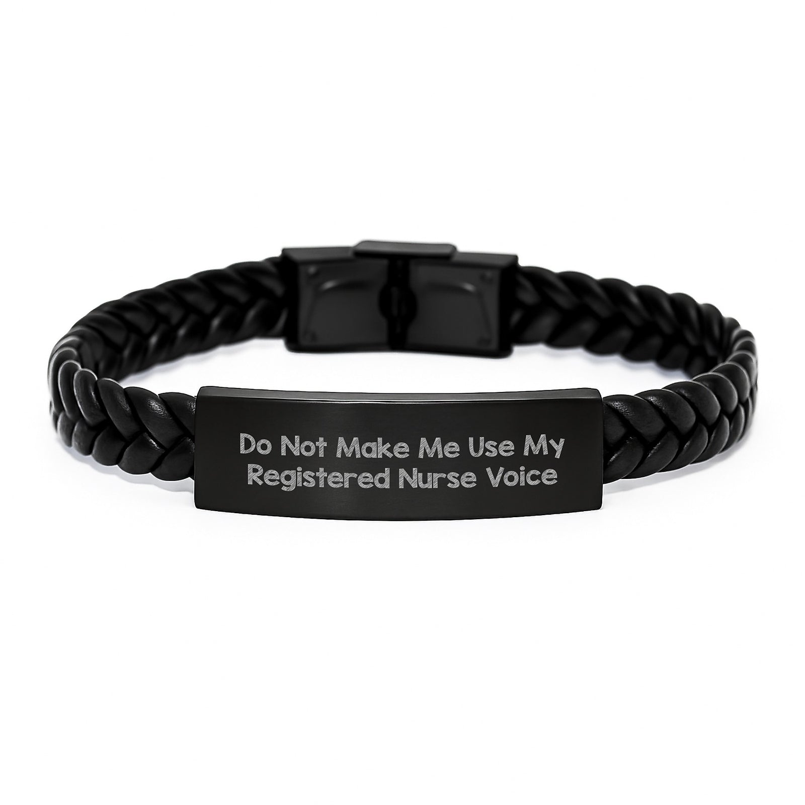 Graduation Unique Gifts for Registered Nurse, Funny Quote Interlaced Leather Bracelet Gifts from Friends to Family - Image 1