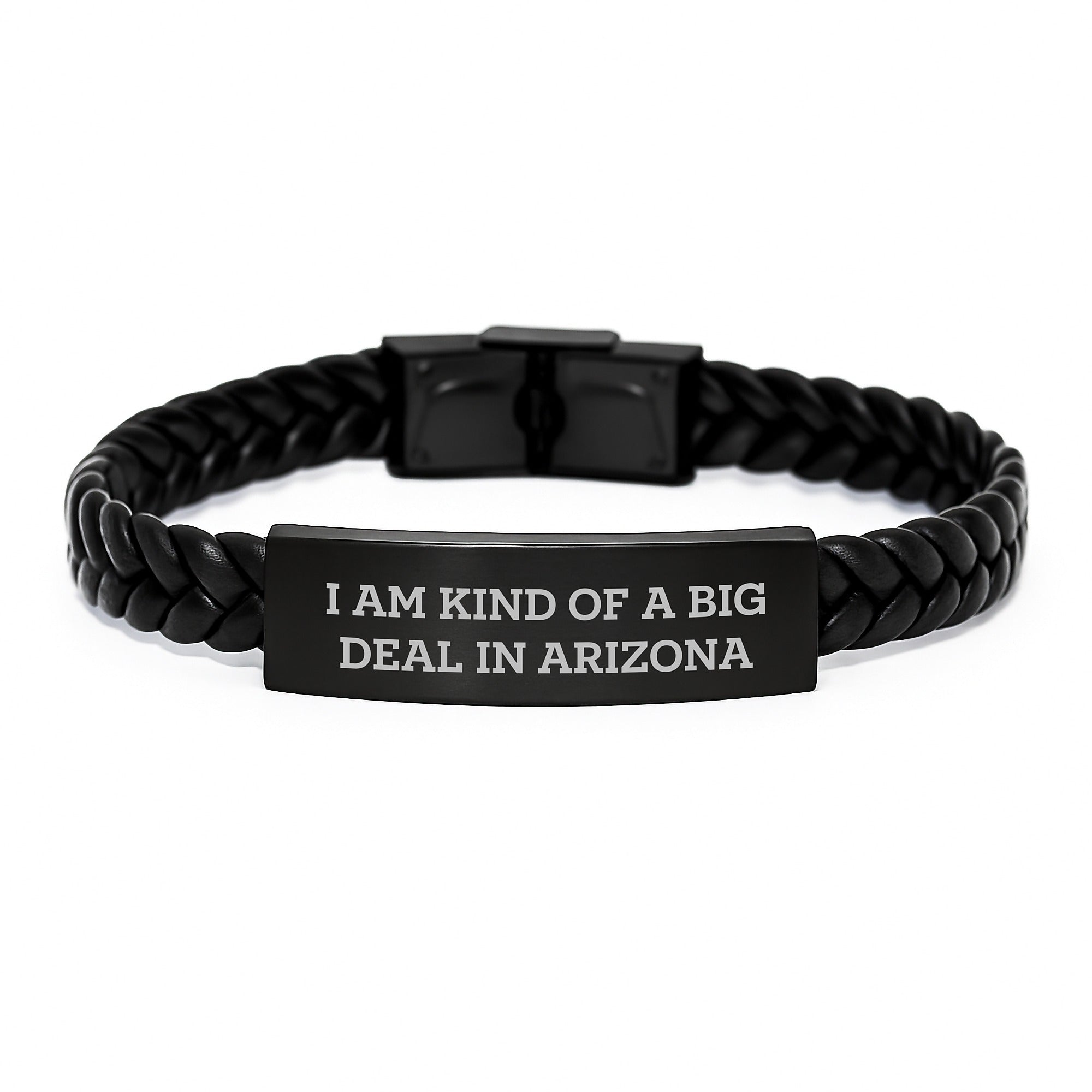 Funny Arizona Gifts Interlaced Leather Bracelet for Men Women Christmas Unique Presents from Friends Coworkers Family - Image 1