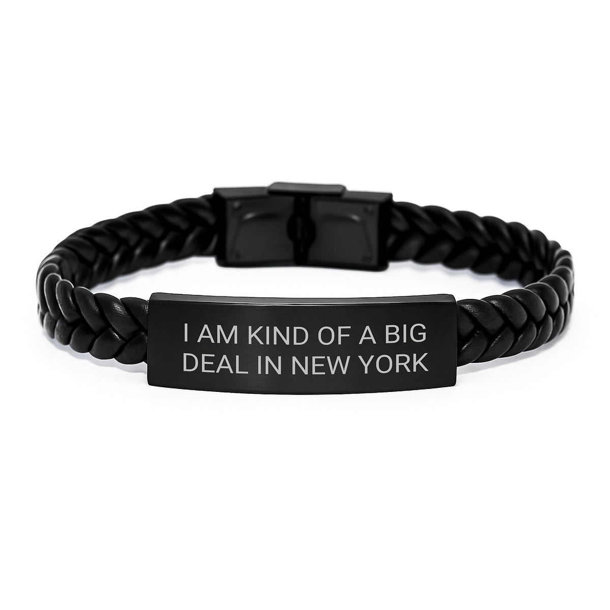New York City Interlaced Leather Wristband Gifts from Friends to Big Apple Enthusiasts I Am Kind Of A Prime Selection In New York - Image 1