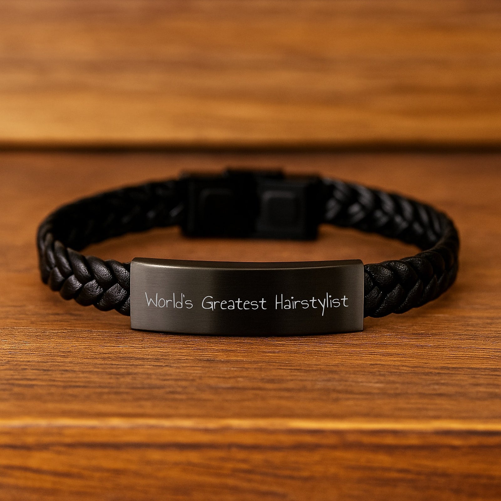 Funny Hairstylist Gifts for Graduation Unique Interlaced Leather Bracelets from Friends, World's Greatest Hairstylist Quote, Men, Women, Family - Image 2