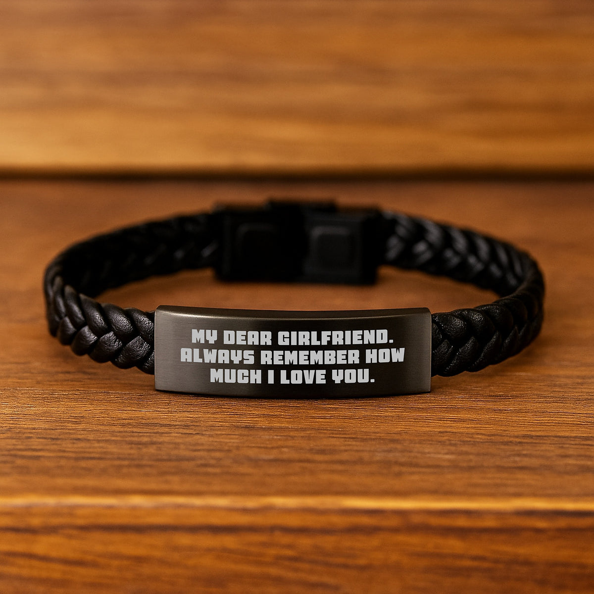 Funny Gifts from Men for Sweetheart - Interlaced Leather Bracelet, Love Quote: 'My Dear Sweetheart. Always Remember How Much I Love You.' - Mother's Day Unique Gifts - Image 2