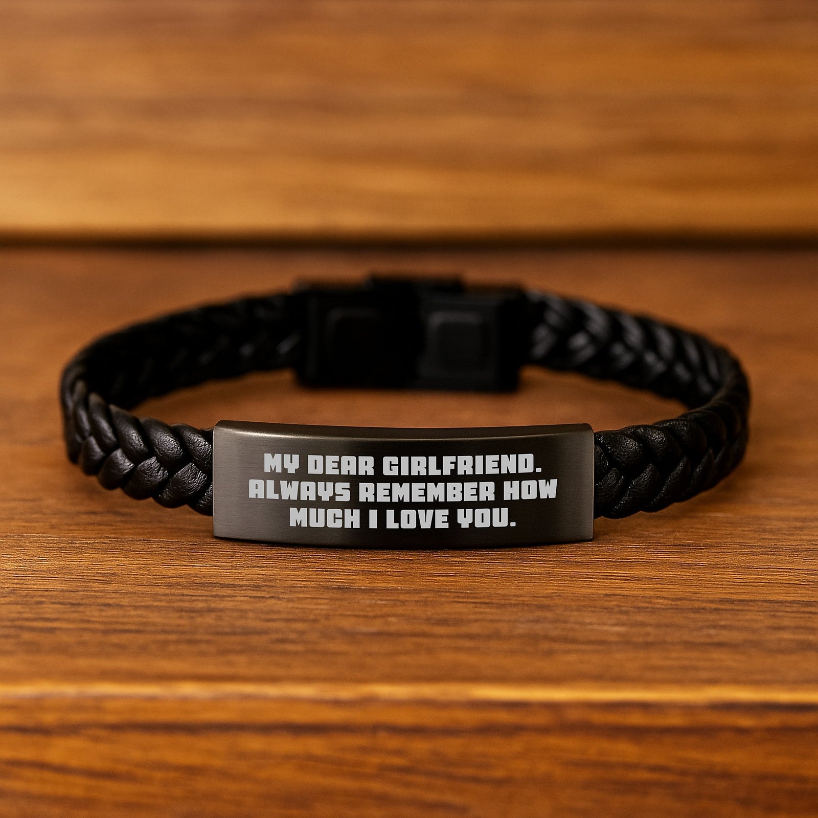 Funny Gifts from Men for Sweetheart - Interlaced Leather Bracelet, Love Quote: 'My Dear Sweetheart. Always Remember How Much I Love You.' - Mother's Day Unique Gifts - Image 2
