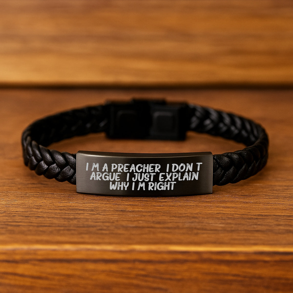 Preacher Interlaced Leather Bracelet for a Best Friend Birthday Gift - Image 2