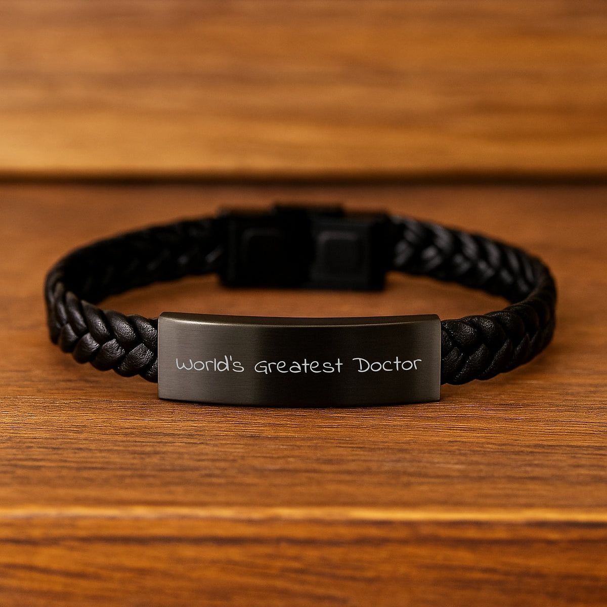 Doctor Keepsake Interlaced Leather Bracelet for Him Birthday Gift - Image 2