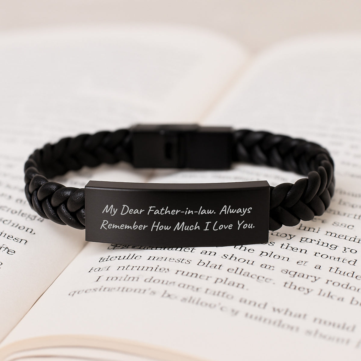 Birthday Gift Interlaced Leather Bracelet for Her Present Father-in-law - Image 3