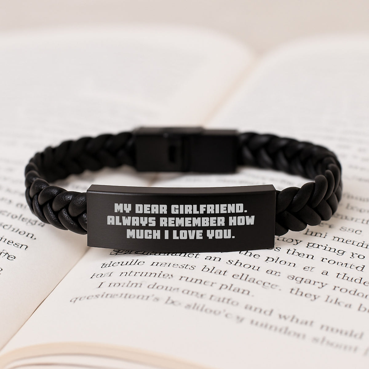 Funny Gifts from Men for Sweetheart - Interlaced Leather Bracelet, Love Quote: 'My Dear Sweetheart. Always Remember How Much I Love You.' - Mother's Day Unique Gifts - Image 3