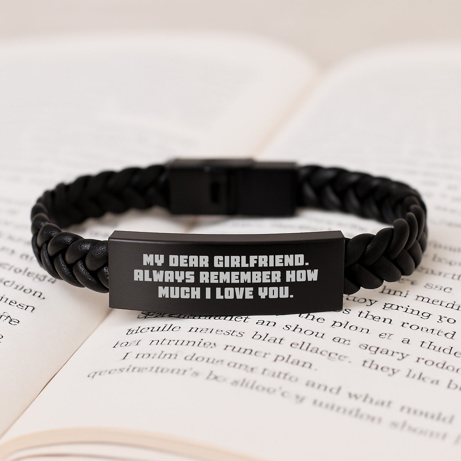 Funny Gifts from Men for Sweetheart - Interlaced Leather Bracelet, Love Quote: 'My Dear Sweetheart. Always Remember How Much I Love You.' - Mother's Day Unique Gifts - Image 3