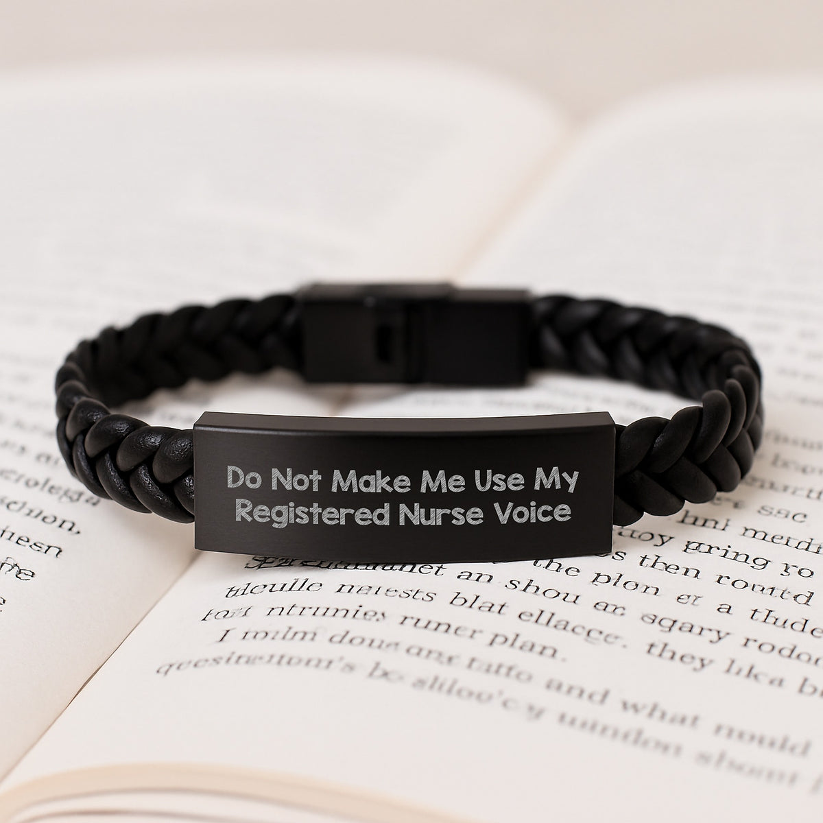 Graduation Unique Gifts for Registered Nurse, Funny Quote Interlaced Leather Bracelet Gifts from Friends to Family - Image 3