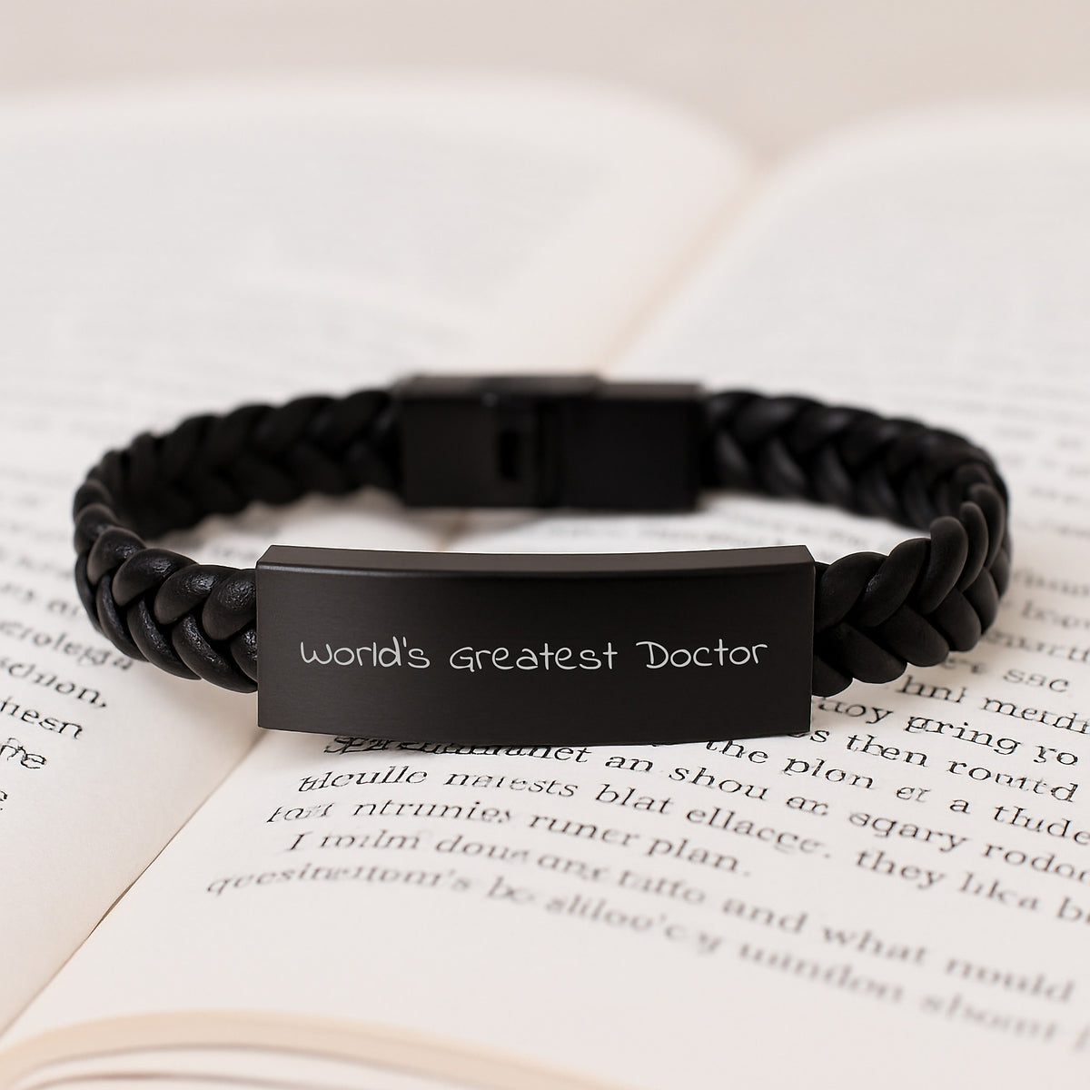 Doctor Keepsake Interlaced Leather Bracelet for Him Birthday Gift - Image 3
