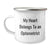 Funny Optometrist Gifts from Family - My Heart Belongs To An Optometrist Quote on Stainless Steel Camping Mug for Birthday - Image 1