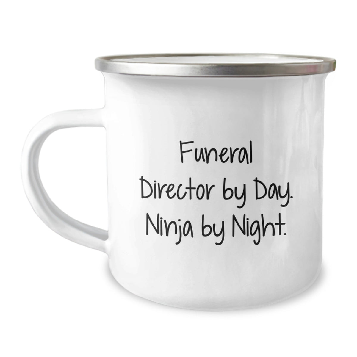 Funny Funeral Director Gifts from Friends for Men, Christmas Unique Mug Ideas by Day Ninja By Night, 12 oz Stainless Steel - Image 1